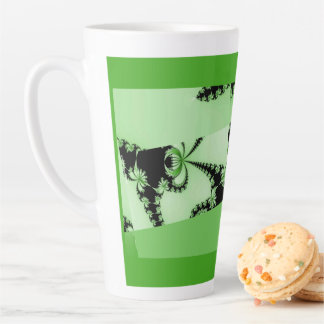 Latte Caneca de café verde do Jardim Fractal
