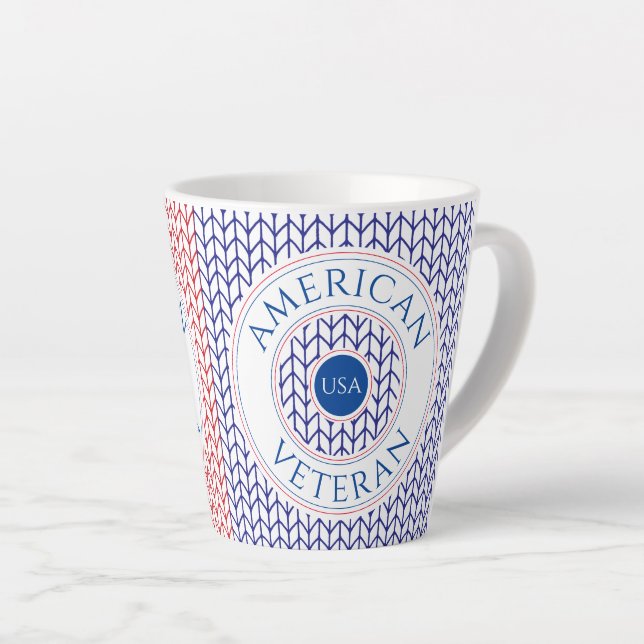 Latte Caneca de Café VETERANO AMERICANO (Ângulo direito)