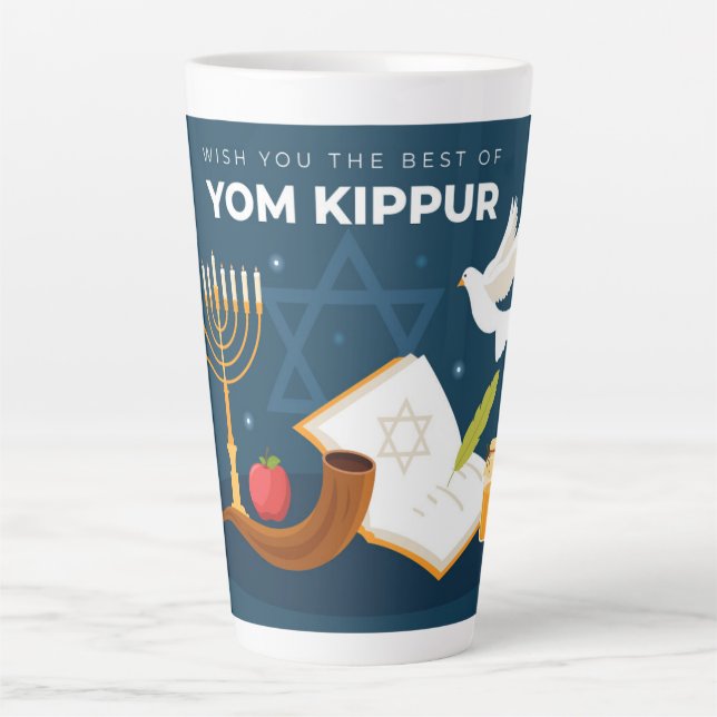 Latte Caneca de Café Yom Kippur (Frente)