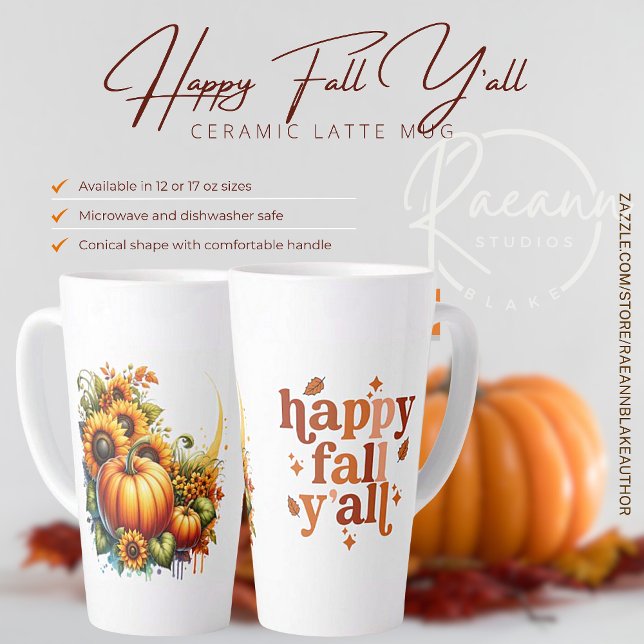 Latte Caneca de Cerâmica para Café com a inscrição Feliz (Criador carregado)