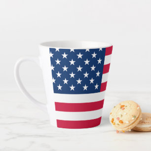 Latte Caneca de Presente Patriótico com Café Americano e