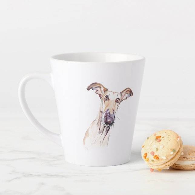 Latte Caneca Greyhound – Caneca de Café Mãe de Cachorro (In Situ)
