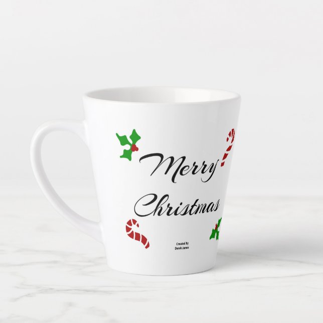 Latte Caneca Pequena de Café com Desejos de Natal (Esquerda)