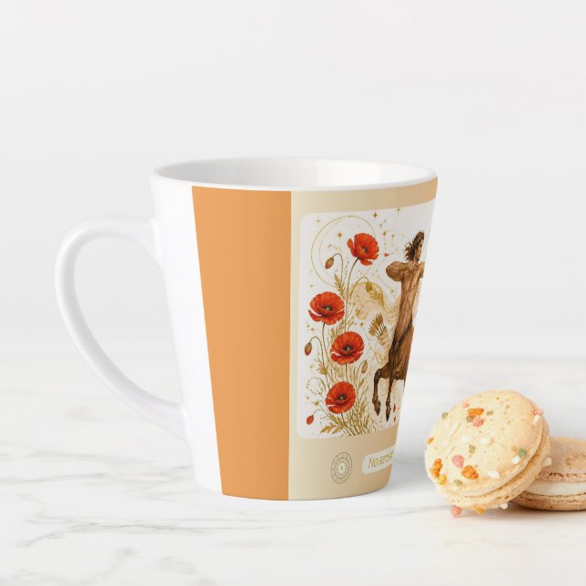 Latte Caneca Pequena de Café com Tema Sagitário em Arte  (In Situ)