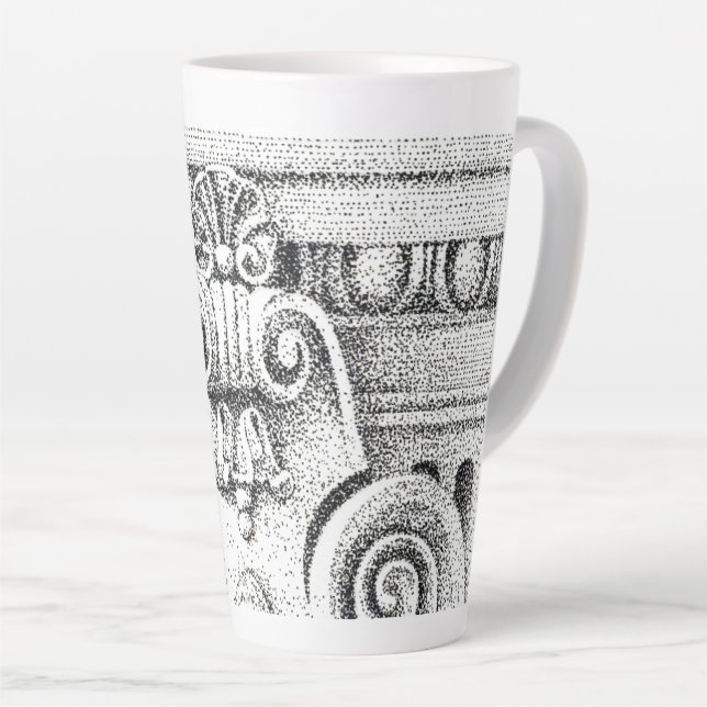 Latte CANOPEU E DART Caneca de Café com Leite Alta (Ângulo direito)