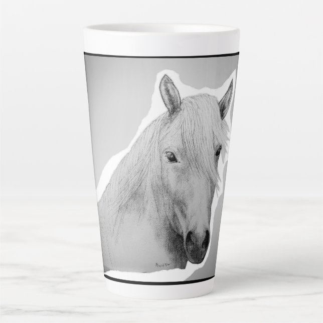 Latte Cavalo, caneca de café (Frente)