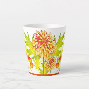 Latte Chegada do outono em uma pequena caneca de café