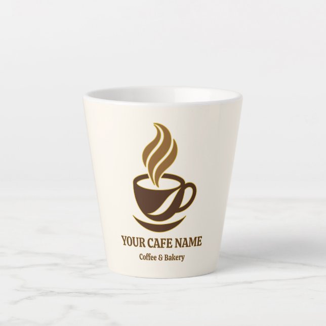 Latte Design de Caneca de Abertura de Café Editável (Frente)