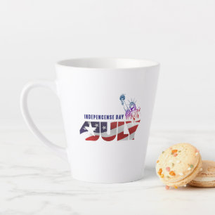 Latte Dia da Independência   Caneca de Café com Espuma