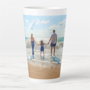 Latte Envie Sua Foto Caneca de Café com Leite