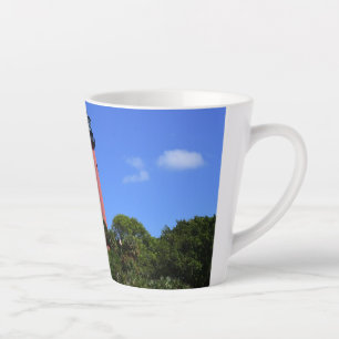 Latte Imagem do Farol de Júpiter numa caneca de café