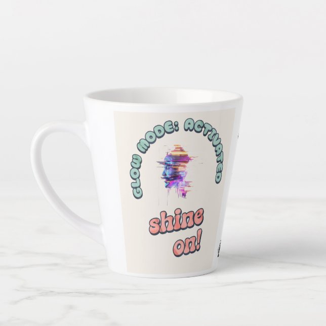 Latte Inspiração para brilhar na caneca de café (Esquerda)