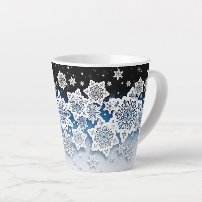 Latte Linda Caneca de Café com Leite de Inverno! (Ângulo direito)