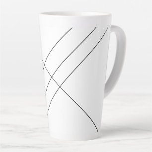 Latte Listras Diagonais em Caneca de Café com Leite Pret
