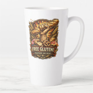 Latte Livre de Glúten! Caneca de Café Engraçada para Ama