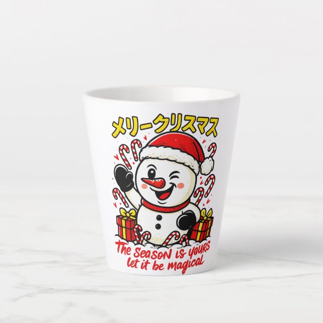 Latte Magnífico Natal Mágico Caneca de Café com Leite Ho (Frente)