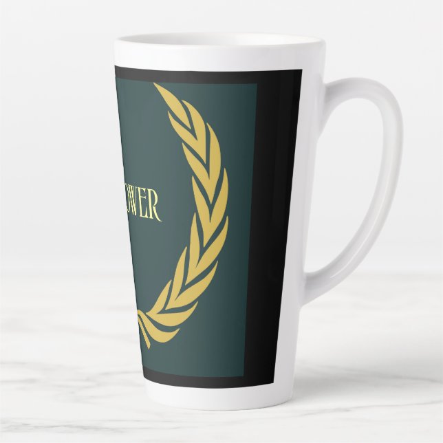 Latte Minha Caneca de Café com Imagem da Coroa Amarela T (Direita)