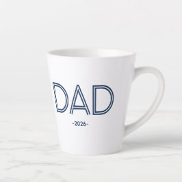 Latte Pai Estiloso com Caneca de Café de Ano Personaliza