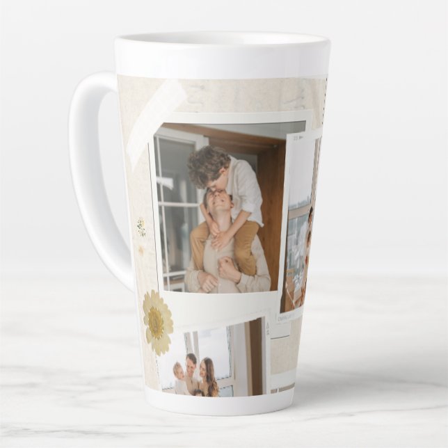 Latte “PegaUmGole, PegaUmIntervalo” Caneca de Café com L (Ângulo esquerdo)
