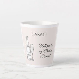 Latte Proposta de Dama de Honra Café com Leite Caneca | 
