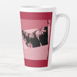 Latte Rose jardim fractal Caneca de café