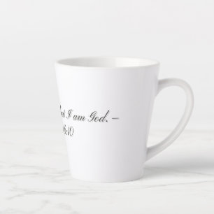 Latte Salmo 46:10, Caneca de Café com Leite Presente