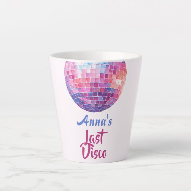 Latte Última Festa de Solteira Disco | Caneca de Café co (Frente)