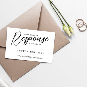 Laurel Monograma Favor da RSVP de Resposta Online