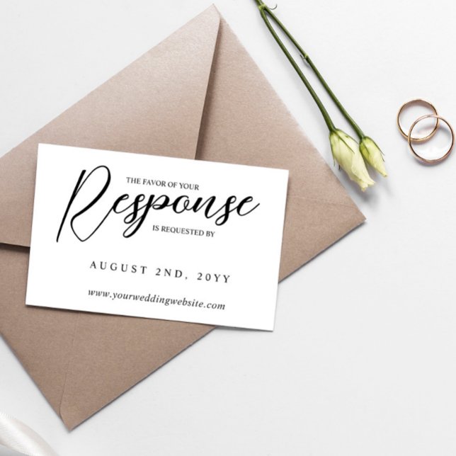 Laurel Monograma Favor da RSVP de Resposta Online (Criador carregado)