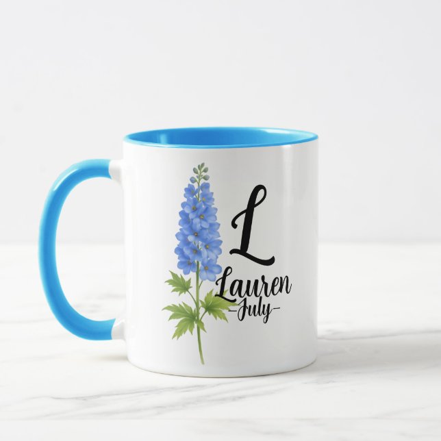 Lauren – Caneca da Flor de Nascimento de Julho Lar (Esquerda)
