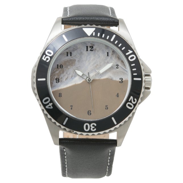 Lava branca oceânica no relógio de praia (Frente)