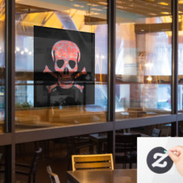 Lava Caveira preta da janela do lg sq.c.