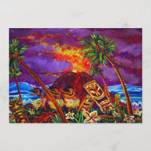 Lava feliz de Hula dos convites de festas de