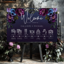 Lavanda Azul Escuro Ordem Floral dos Eventos
