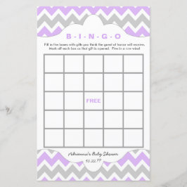 Lavanda Bingo chá de fraldas 2 JOGO JOGADO