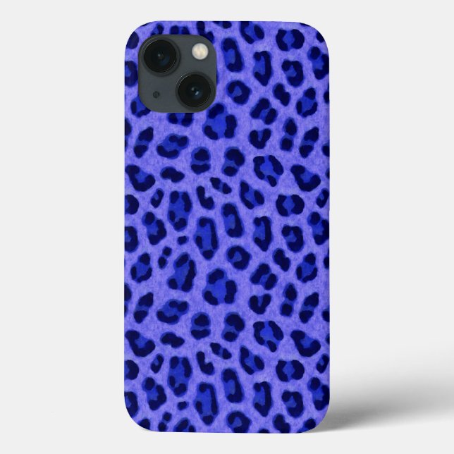 Lavanda Blue Leopard Animal Print Skin Pattert (Verso)