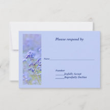 Lavanda Blue Wild Flowers Country Weding RSVP