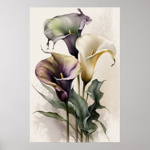 Lavanda Calla Lily Flower Art Impressão Poster