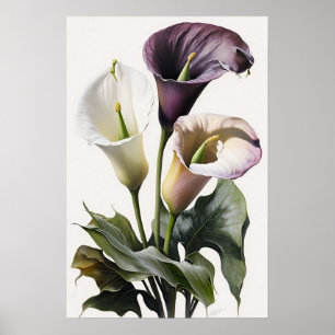 Lavanda Calla Lily Flower Art Impressão Poster