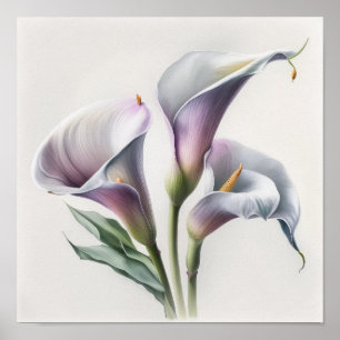 Lavanda Calla Lily Flower Art Impressão Poster