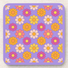 Lavanda Cor-de-rosa Amarelo Flores Porta copos