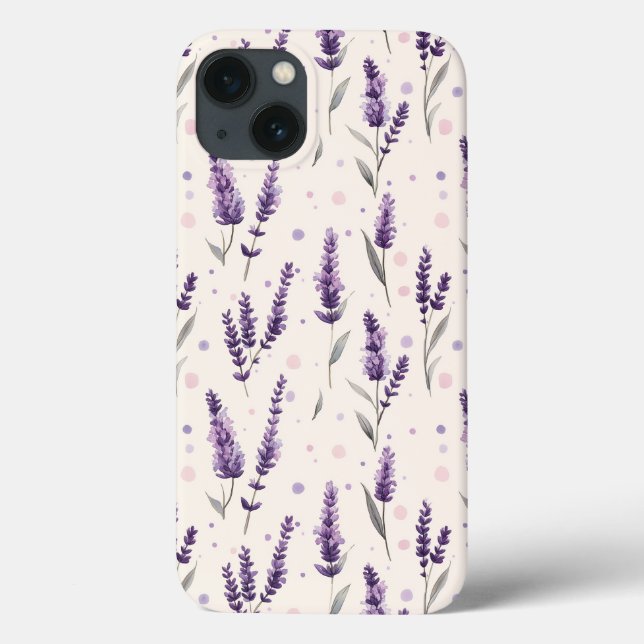 Lavanda de aquarelas e design de pontos (Verso)