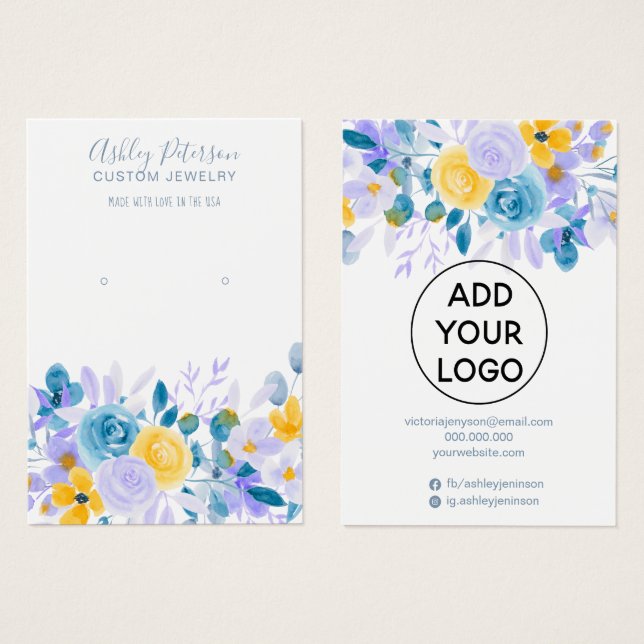 Lavanda de bijutaria floral (Frente & Verso)