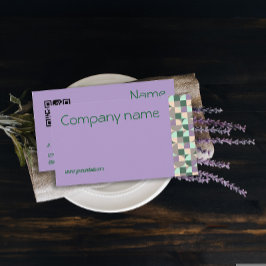 Lavanda de Cartão de visita de turquesa verde tria