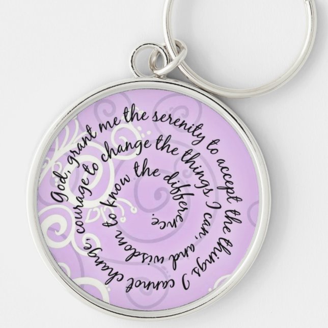 Lavanda de Chaveiro de oração de serenidade  (Frente)