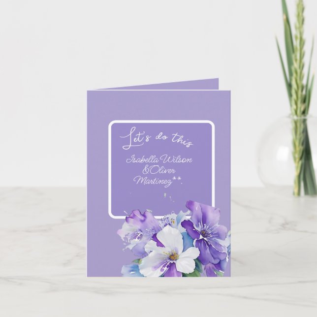 lavanda de convite para casamento colorfloral (Frente)