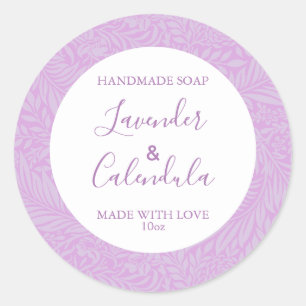Lavanda de Padrão Floral de Etiqueta Personalizá
