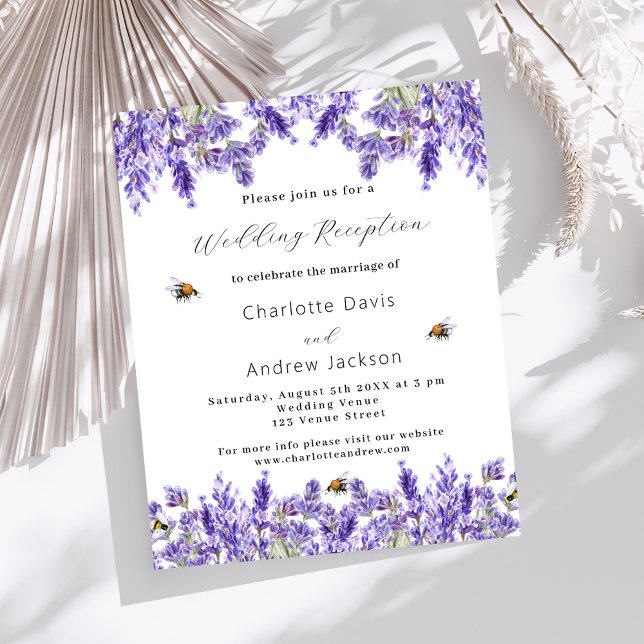 Lavanda de recepção de casamento de aquarela (Criador carregado)