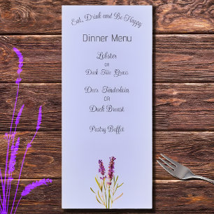 Lavanda de Vintage - cartão de menu