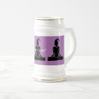 Lavanda e Caneca de cerveja Dourada - Caneca de ce